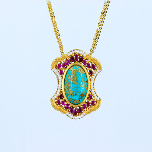 Turquoise Necklace Ruby