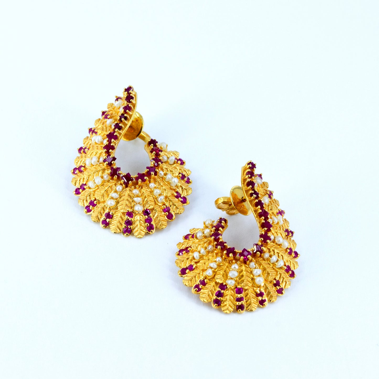 Snail Ruby Earring