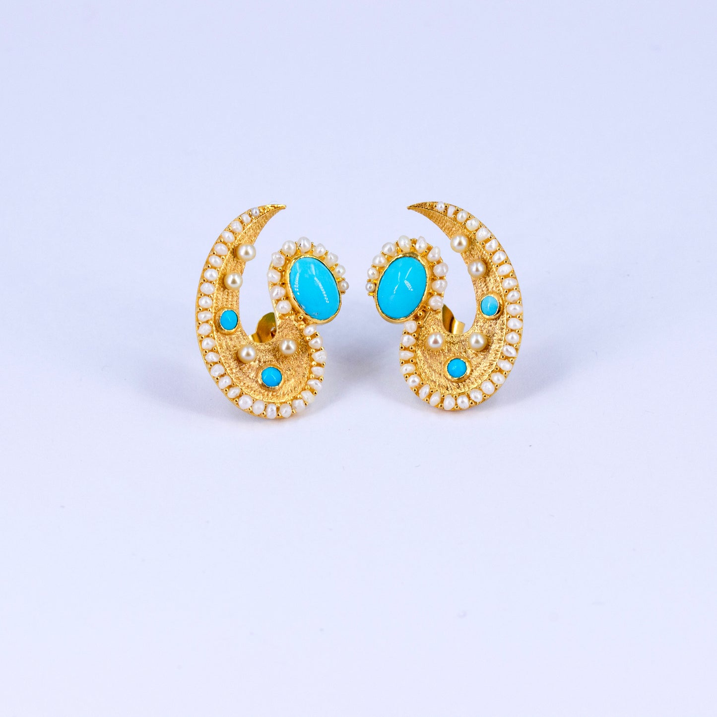 Turquoise Pearl Earring