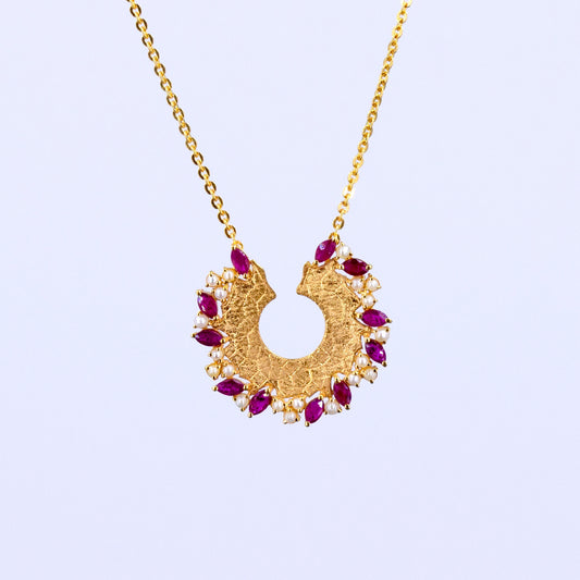 Ruby Circle Necklace